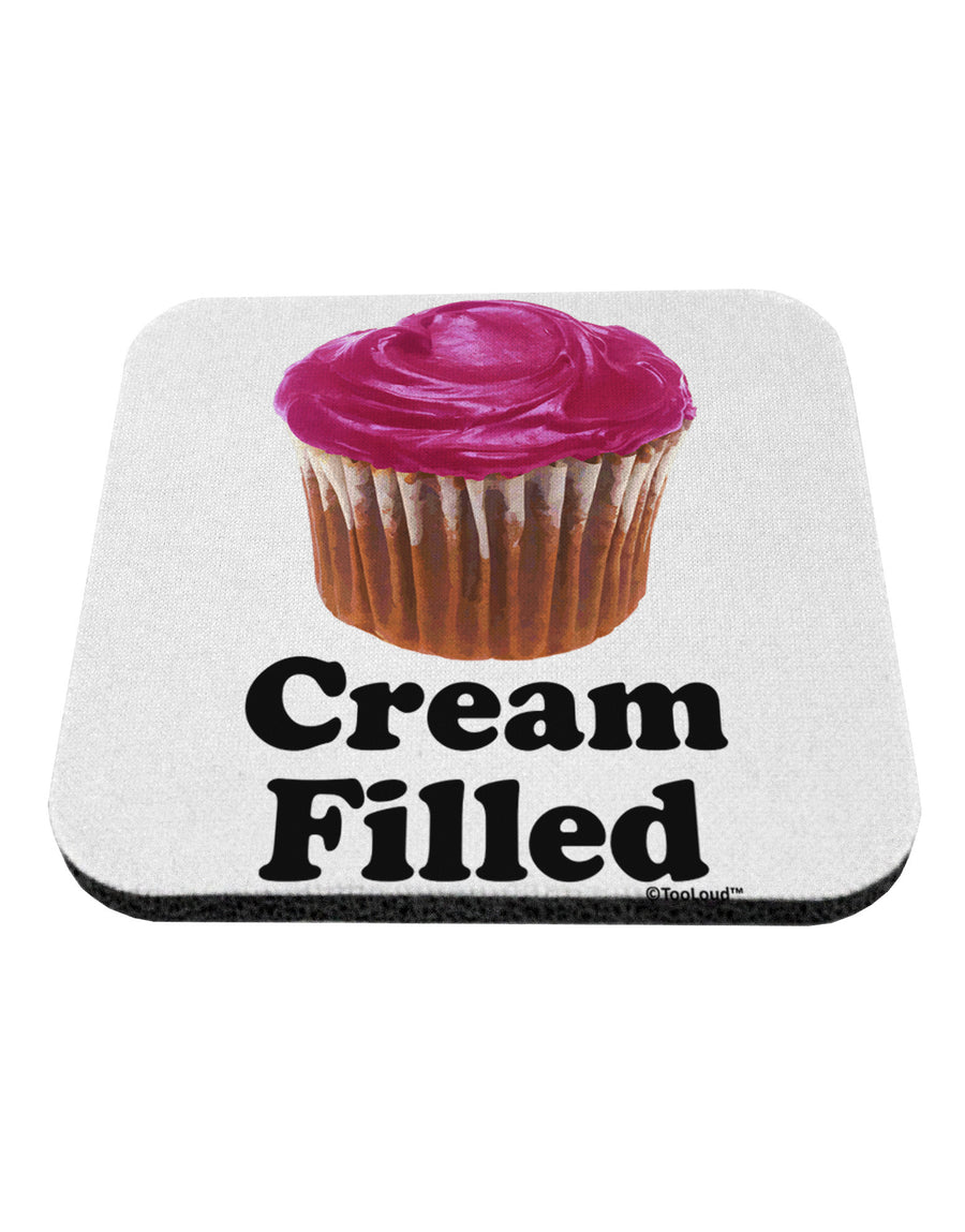 Cream Filled Pink Cupcake Design Coaster by TooLoud-Coasters-TooLoud-White-Davson Sales