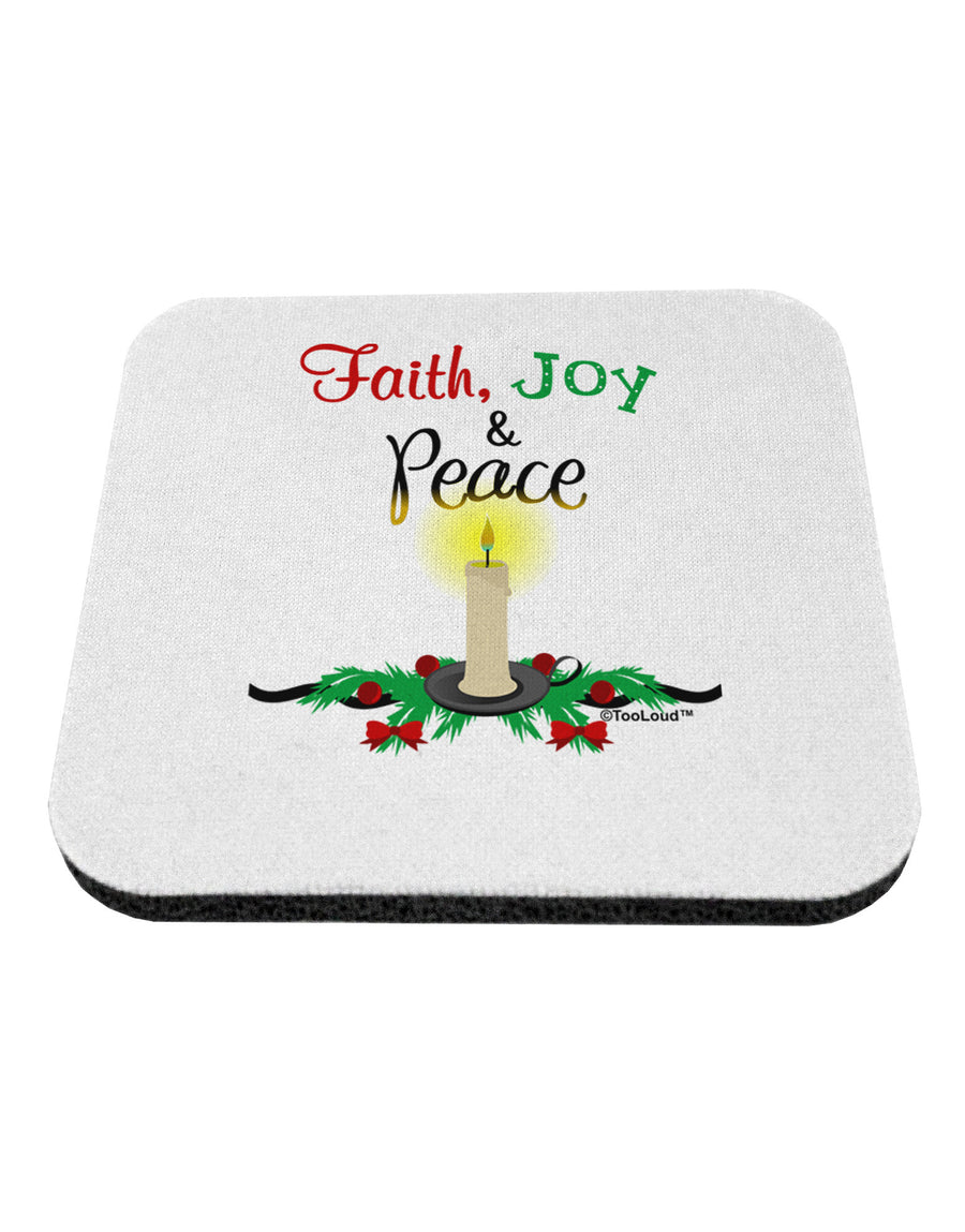 Christmas Candle with Text Coaster-Coasters-TooLoud-1-Davson Sales