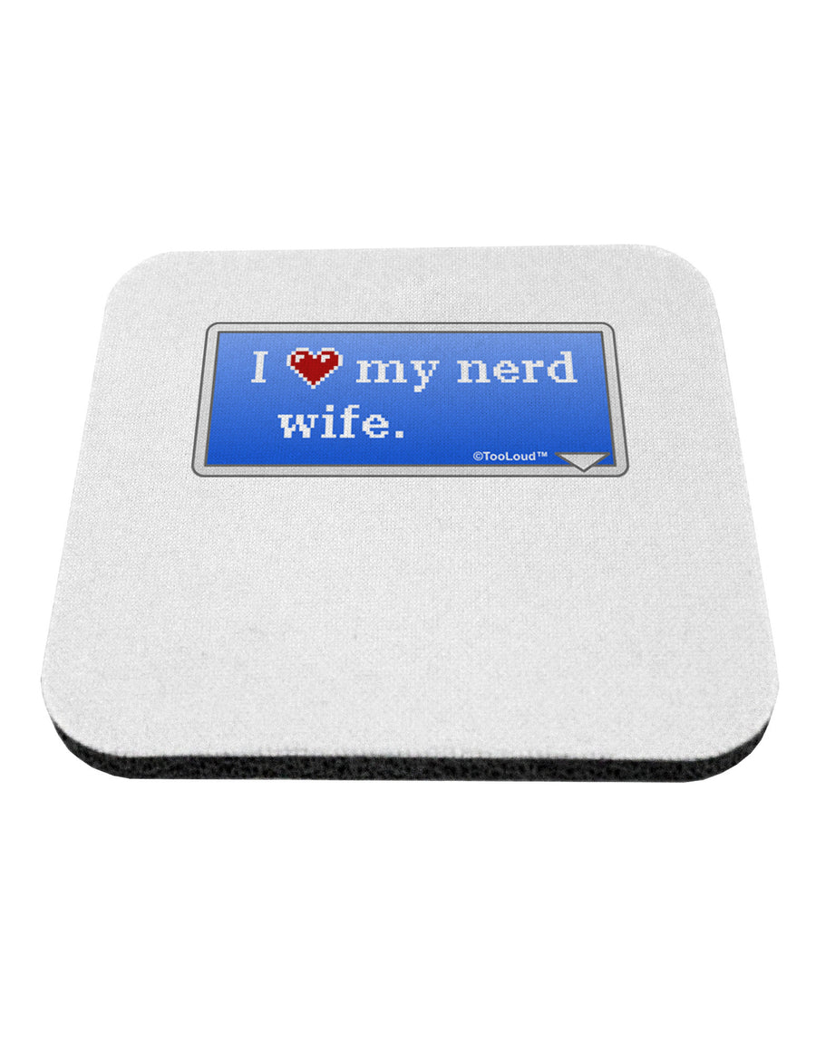 I Heart My Nerd Wife - Retro Coaster by TooLoud-Coasters-TooLoud-White-Davson Sales