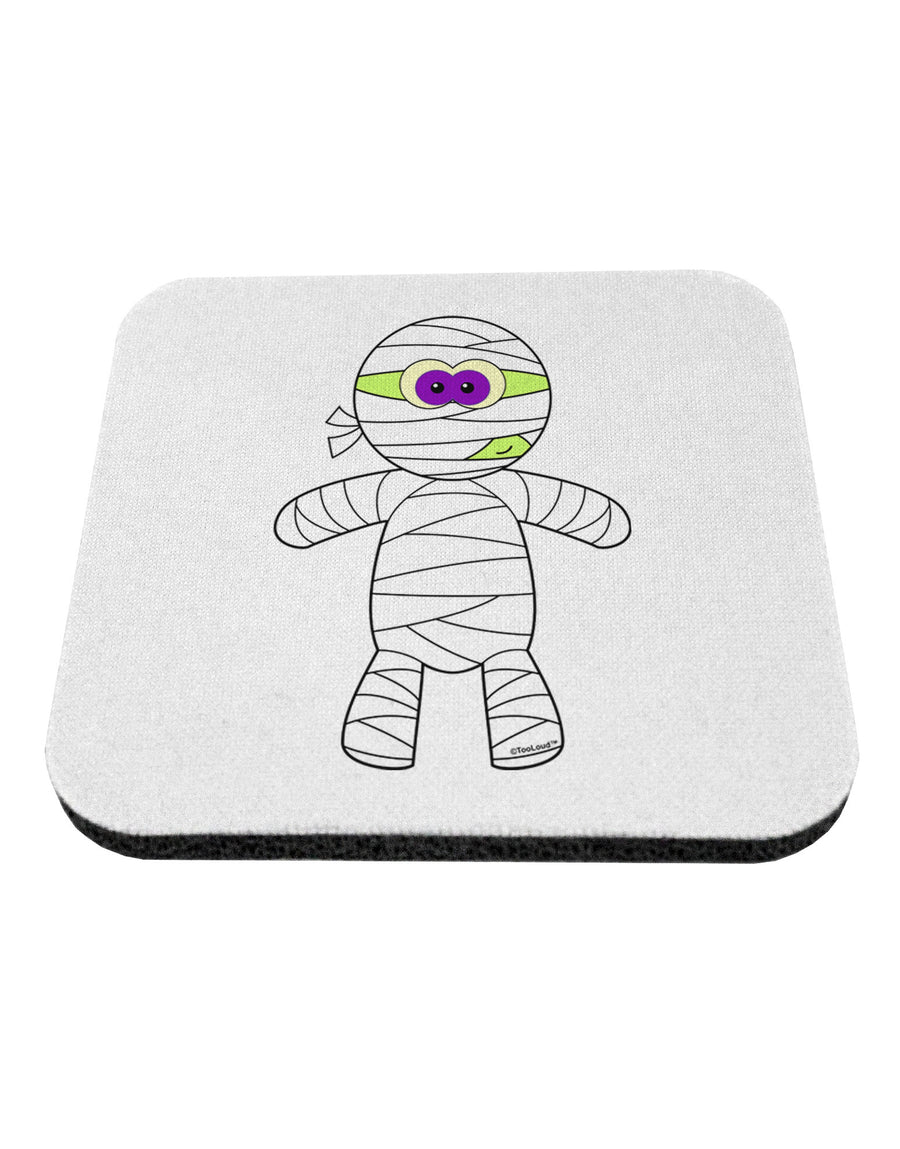 Cute Mummy Halloween Coaster-Coasters-TooLoud-White-Davson Sales