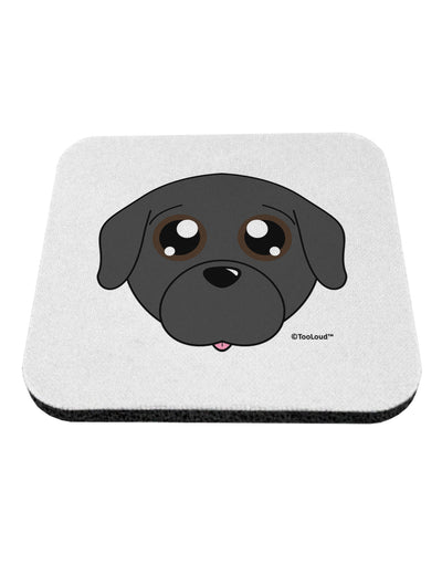 Cute Pug Dog - Black Coaster by TooLoud-Coasters-TooLoud-White-Davson Sales