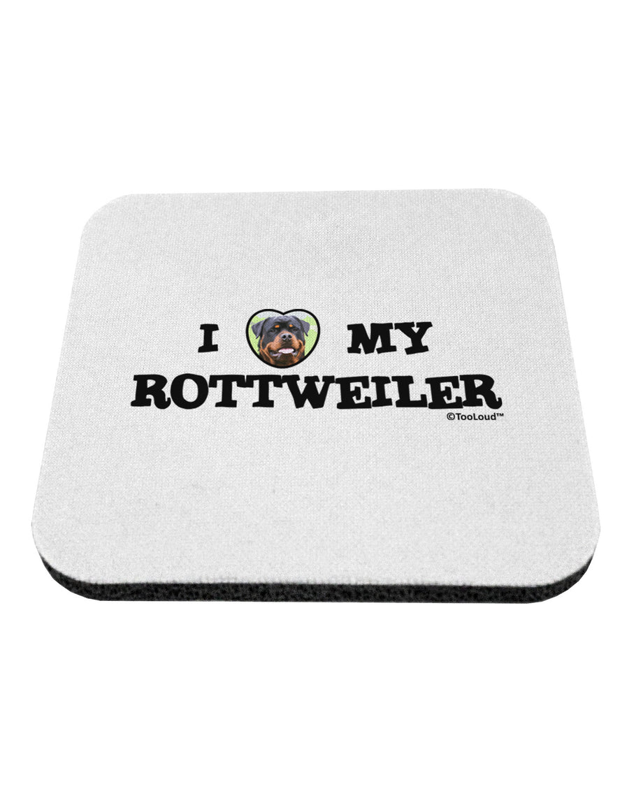 I Heart My Rottweiler Coaster by TooLoud-Coasters-TooLoud-White-Davson Sales