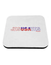 JesUSAves - Jesus Saves USA Design Coaster by TooLoud-Coasters-TooLoud-White-Davson Sales