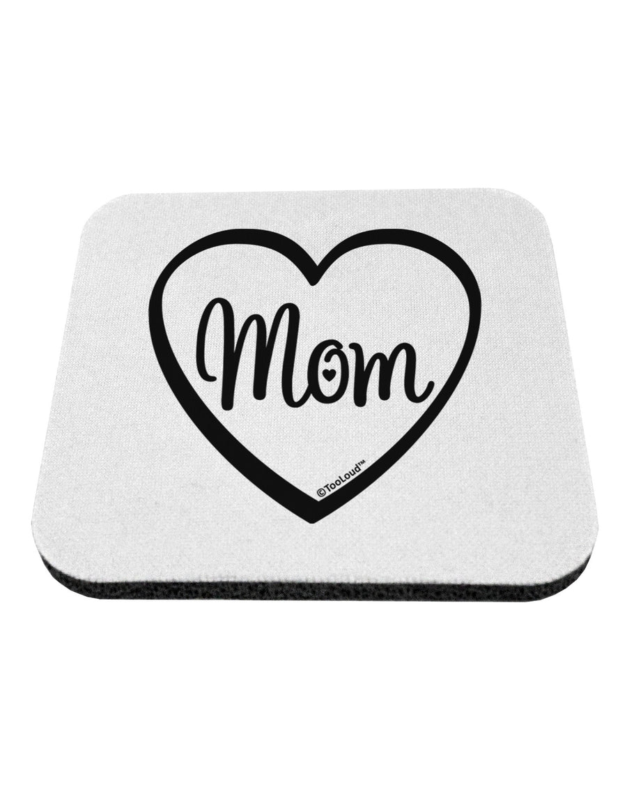 Mom Heart Design Coaster by TooLoud-Coasters-TooLoud-White-Davson Sales