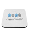 Happy Hanukkah Blue Dreidels Coaster-Coasters-TooLoud-White-Davson Sales