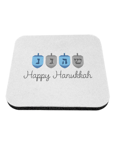 Happy Hanukkah Blue Dreidels Coaster-Coasters-TooLoud-White-Davson Sales