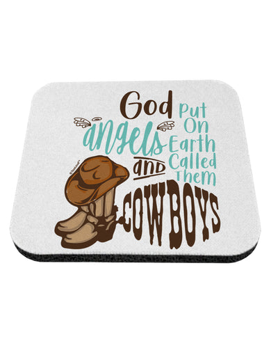 TooLoud God put Angels on Earth and called them Cowboys Coaster-Coasters-TooLoud-1 Piece-Davson Sales