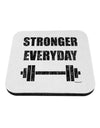 Stronger Everyday Gym Workout Coaster-Coasters-TooLoud-White-Davson Sales