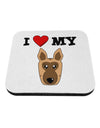 I Heart My - Cute German Shepherd Dog Coaster by TooLoud-Coasters-TooLoud-White-Davson Sales