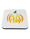 Happy Halloween Jack Yellow Coaster-Coasters-TooLoud-White-Davson Sales