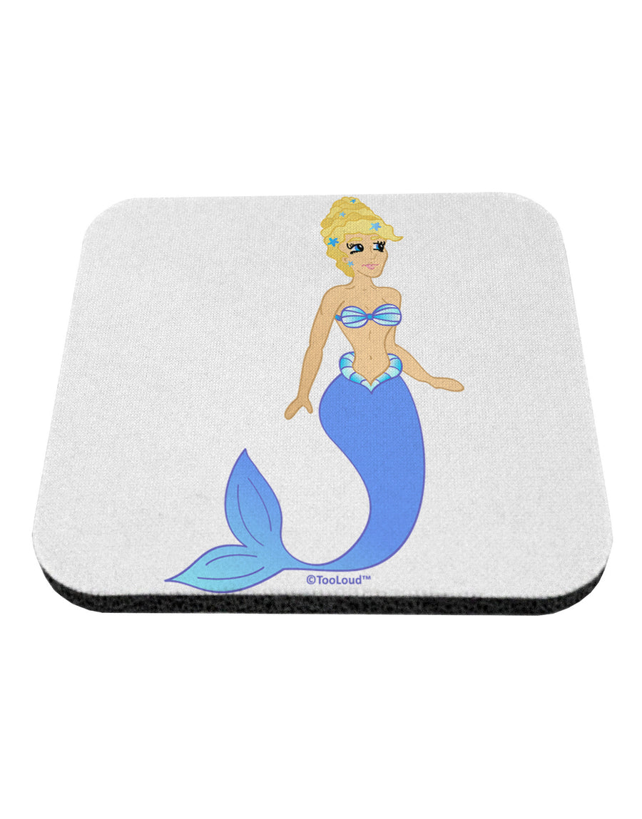 Mermaid Design - Blue Coaster-Coasters-TooLoud-White-Davson Sales