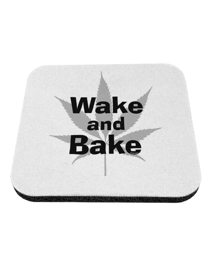 Wake and Bake - Marijuana Leaf B&W Coaster-Coasters-TooLoud-White-Davson Sales