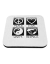 PLUR Squares BnW Coaster-Coasters-TooLoud-White-Davson Sales