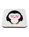 Cute Penguin - Heart Eyes Coaster by TooLoud-Coasters-TooLoud-White-Davson Sales