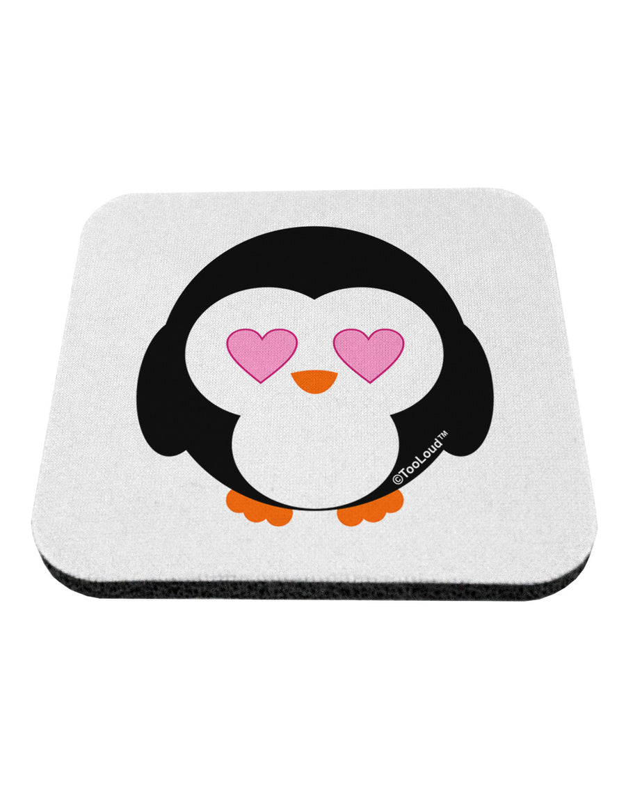 Cute Penguin - Heart Eyes Coaster by TooLoud-Coasters-TooLoud-White-Davson Sales