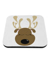 Cute Reindeer Face Christmas Coaster-Coasters-TooLoud-White-Davson Sales