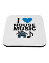 I Love House Blue Coaster-Coasters-TooLoud-White-Davson Sales