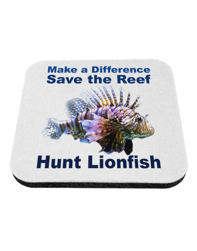 Save the Reef - Hunt Lionfish Coaster-Coasters-TooLoud-White-Davson Sales