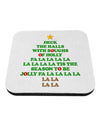 Deck the Halls Lyrics Christmas Tree Coaster-Coasters-TooLoud-White-Davson Sales