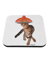 Cat with Pink Sombrero and Sunglasses Coaster by TooLoud-Coasters-TooLoud-White-Davson Sales