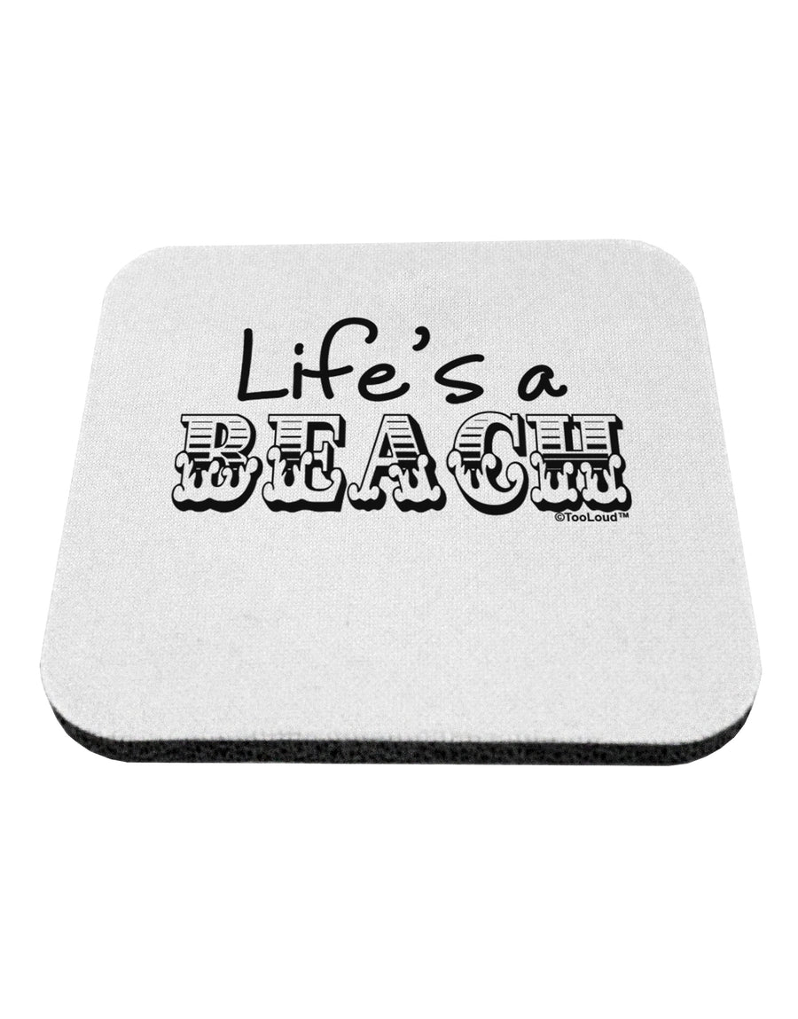 Lifes a Beach Coaster by TooLoud-Coasters-TooLoud-White-Davson Sales