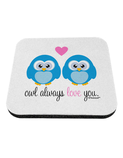 Owl Always Love You - Blue Owls Coaster by TooLoud-Coasters-TooLoud-White-Davson Sales