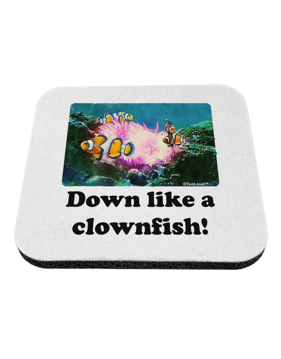 Down Like A Clownfish Coaster-Coasters-TooLoud-White-Davson Sales