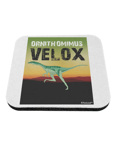 Ornithomimus Velox - With Name Coaster by TooLoud-Coasters-TooLoud-White-Davson Sales