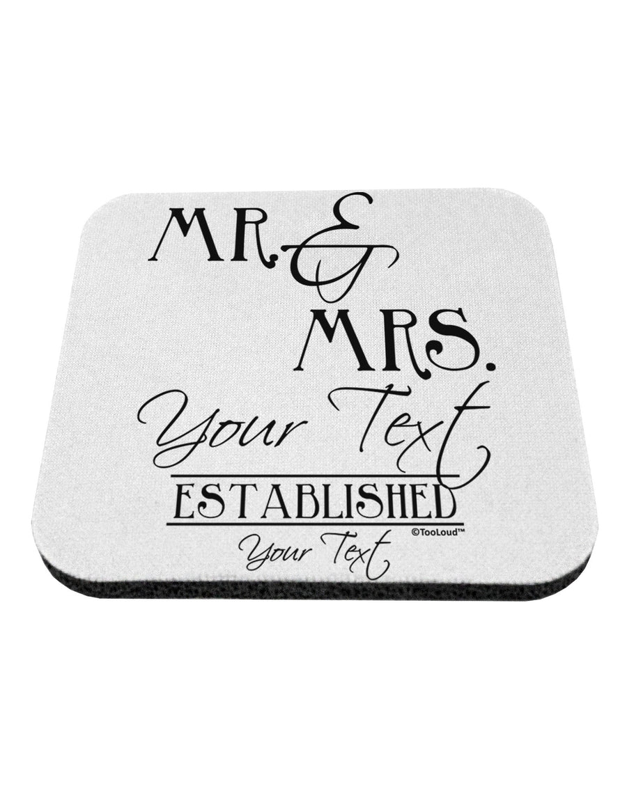 Personalized Mr and Mrs -Name- Established -Date- Design Coaster-Coasters-TooLoud-White-Davson Sales