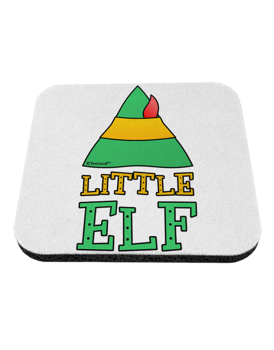 Matching Christmas Design - Elf Family - Little Elf Coaster by TooLoud-Coasters-TooLoud-White-Davson Sales