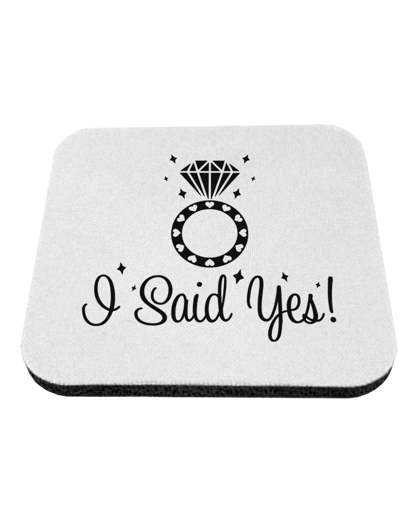 I Said Yes - Diamond Ring Coaster-Coasters-TooLoud-White-Davson Sales