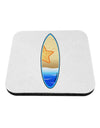 Starfish Surfboard Coaster by TooLoud-Coasters-TooLoud-White-Davson Sales