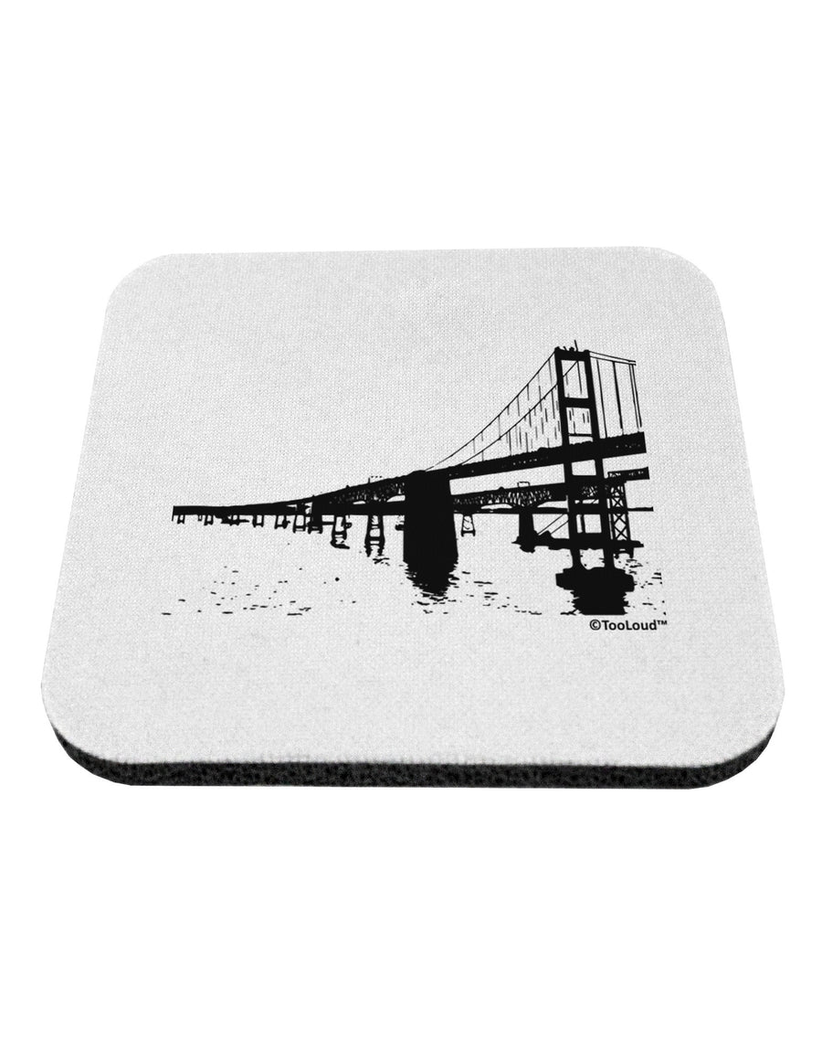 Bay Bridge Cutout Design Coaster by TooLoud-Coasters-TooLoud-White-Davson Sales