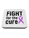 Fight for the Cure - Purple Ribbon Epilepsy Coaster-Coasters-TooLoud-White-Davson Sales