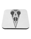 Black and White Mystic Bird Skull Day of the Dead Coaster-Coasters-TooLoud-White-Davson Sales