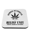 Zombie Outbreak Relief Unit - Marijuana Coaster-Coasters-TooLoud-White-Davson Sales