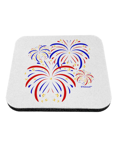 Patriotic Fireworks with Bursting Stars Coaster by TooLoud-Coasters-TooLoud-White-Davson Sales