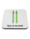 Asparagus - Spear Me the Details Coaster-Coasters-TooLoud-White-Davson Sales