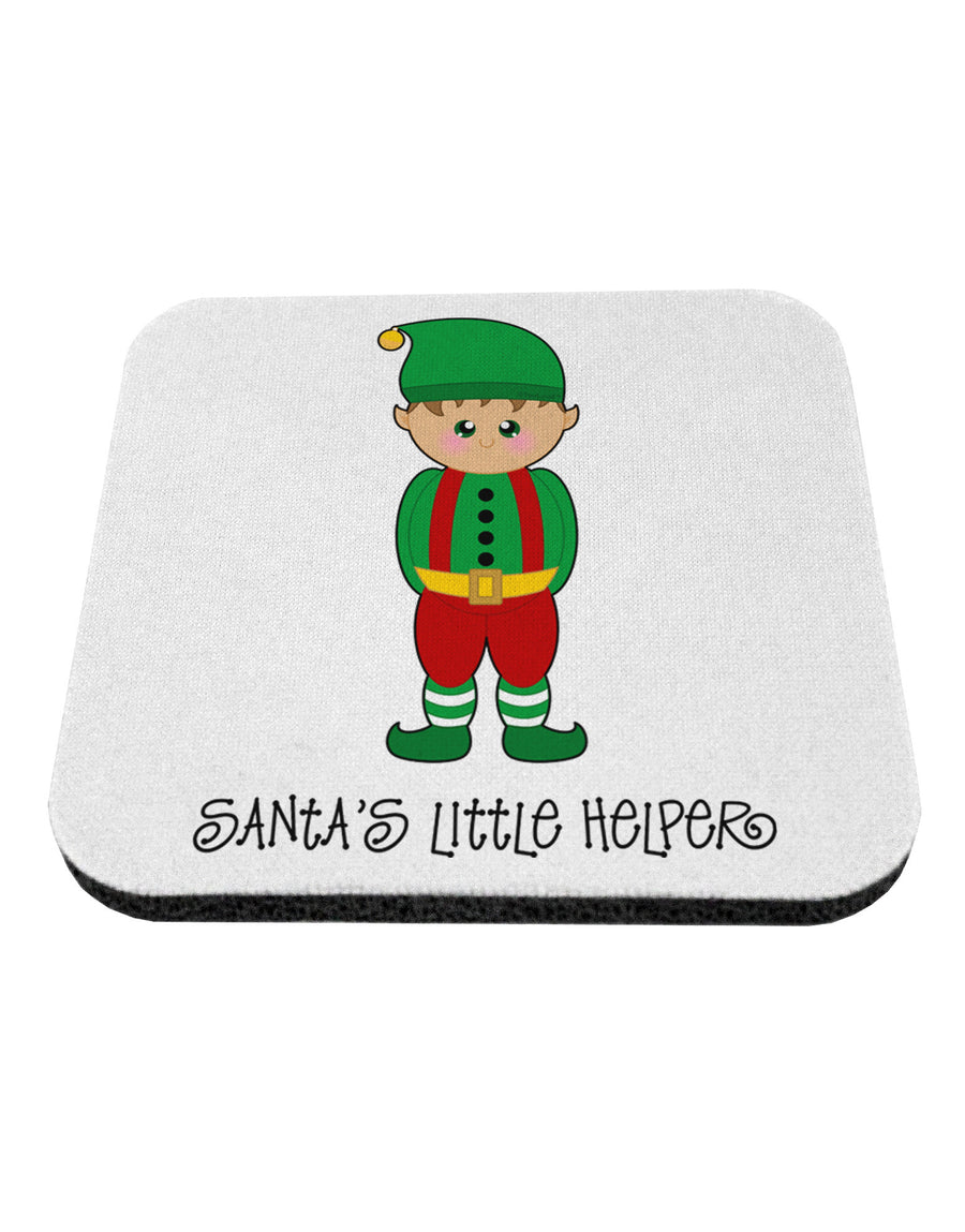 Santa's Little Helper Christmas Elf Boy Coaster-Coasters-TooLoud-White-Davson Sales