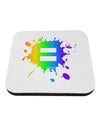 Equal Rainbow Paint Splatter Coaster by TooLoud-Coasters-TooLoud-White-Davson Sales