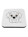 Cute Bulldog - White Coaster by TooLoud-Coasters-TooLoud-White-Davson Sales