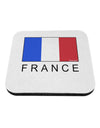 French Flag - France Text Coaster by TooLoud-Coasters-TooLoud-White-Davson Sales