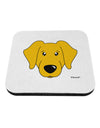 Cute Yellow Labrador Retriever Dog Coaster by TooLoud-Coasters-TooLoud-White-Davson Sales