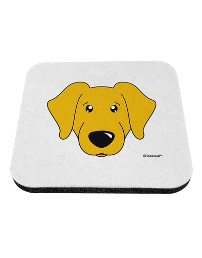 Cute Yellow Labrador Retriever Dog Coaster by TooLoud-Coasters-TooLoud-White-Davson Sales