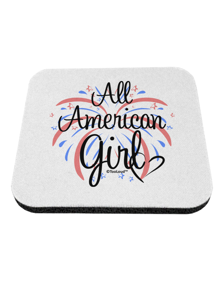 All American Girl - Fireworks and Heart Coaster by TooLoud-Coasters-TooLoud-White-Davson Sales