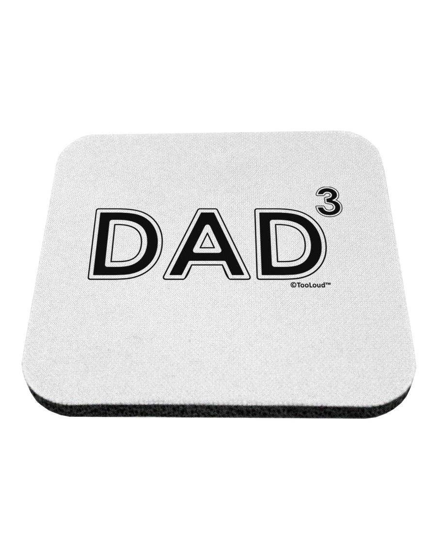 Dad Cubed - Dad of Three Coaster-Coasters-TooLoud-White-Davson Sales