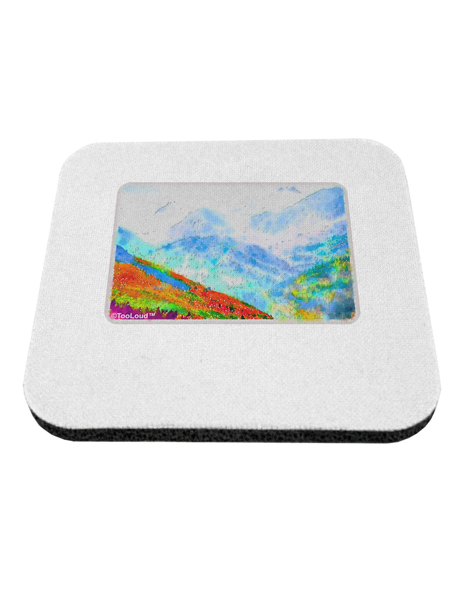 CO Fog Mountains Watercolor Coaster-Coasters-TooLoud-1-Davson Sales