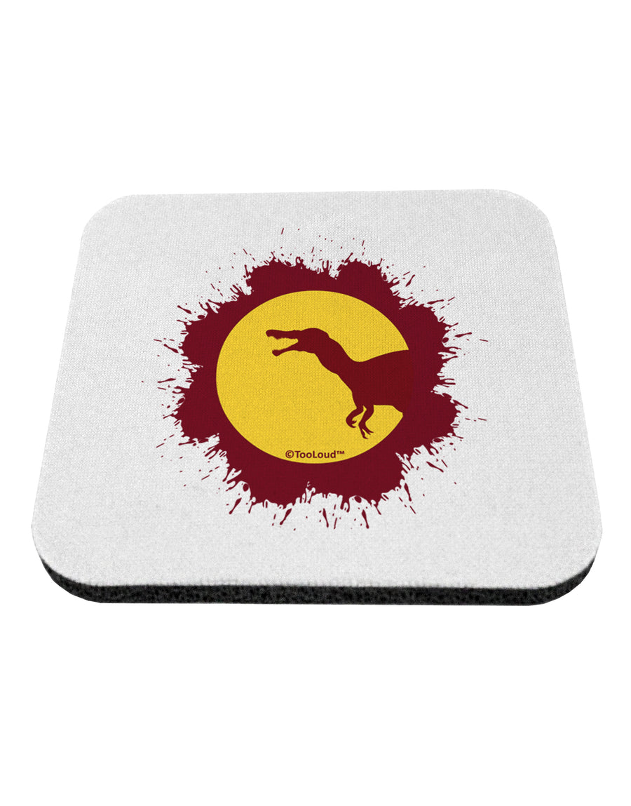 Dinosaur Silhouette Splatter Design Coaster by TooLoud-Coasters-TooLoud-White-Davson Sales