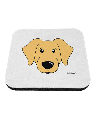 Cute Golden Retriever Dog Coaster by TooLoud-Coasters-TooLoud-White-Davson Sales