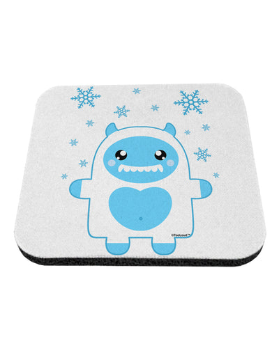 Cute Abominable Snowman Boy Yeti - Christmas Coaster-Coasters-TooLoud-White-Davson Sales